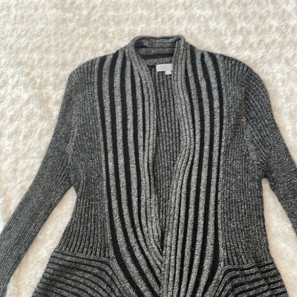 Joseph A Sweaters - Size L. Black and grey shimmery sweater. Great to dress up or down.